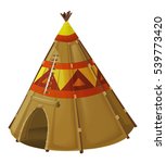 Cartoon Traditional Tent   Tee...