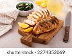 Grilled chicken breast with...