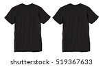 blank t shirt template. black t ... | Shutterstock .eps vector #519367633