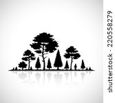 forest silhouette icon. | Shutterstock .eps vector #220558279