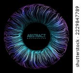 Digital Blue Abstract Eye Iris...