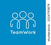 teamwork icon line business... | Shutterstock .eps vector #1024795879