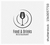 food and drinks restaurant menu.... | Shutterstock .eps vector #1563057733