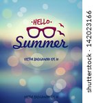 summer poster. vector  | Shutterstock .eps vector #142023166
