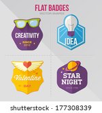 flat vector badges | Shutterstock .eps vector #177308339