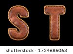 Set Of Leather Letters S  T...