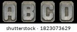 set of capital letters a  b  c  ... | Shutterstock . vector #1823073629