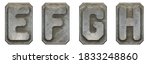 set of capital letters e  f  g  ... | Shutterstock . vector #1833248860