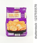 Small photo of Spencer, Wisconsin, November, 21, 2018 Bag of Clancy's Bagel Chips Clancy's is a popular brand of chips and snacks