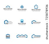 set of real estate logo... | Shutterstock .eps vector #725878936