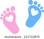 baby feet  footprint  hearts 