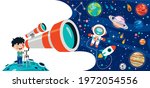 hand drawn colorful space... | Shutterstock .eps vector #1972054556