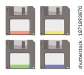 pile of floppy disks  vector... | Shutterstock .eps vector #1871893870