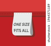 one size fits all clothes label ...