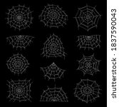 spider web and net vector icons ... | Shutterstock .eps vector #1837590043
