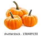 Pumpkins Isolated On White...