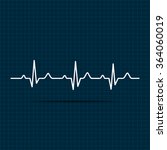  illustration heart rhythm ekg . | Shutterstock . vector #364060019