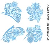 beautiful winter pattern... | Shutterstock . vector #160115990