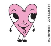 cute cartoon heart. vector... | Shutterstock .eps vector #2055236669
