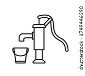Pump Water Well Icon  Vector...