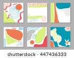 set of funky flayers  placards... | Shutterstock .eps vector #447436333