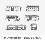 Bus Icon Set. Transport Symbol...