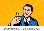 smiling confident businessman... | Shutterstock .eps vector #2144019723
