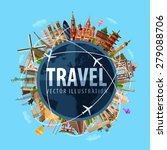 travel  journey vector logo... | Shutterstock .eps vector #279088706
