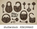 Vintage Keys And Locks. Open...