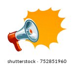 loudspeaker  megaphone ... | Shutterstock .eps vector #752851960