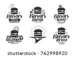 Burger  Fast Food Logo Or Icon  ...