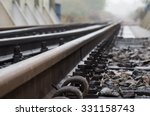 Railway track on steel bridge -shallow depth of field