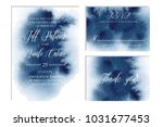 indigo  navy blue wedding set... | Shutterstock .eps vector #1031677453