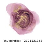 alcohol ink abstract shape gold ... | Shutterstock .eps vector #2121131363