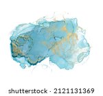 alcohol ink abstract shape gold ... | Shutterstock .eps vector #2121131369