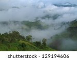 mountain ,fog and clouds