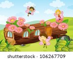 illustration of a wooden house... | Shutterstock .eps vector #106267709