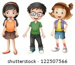Illustration Of A Boy And Girls ...