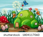 gardening theme with insects in ... | Shutterstock .eps vector #1804117060