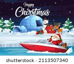 merry christmas poster with... | Shutterstock .eps vector #2113507340