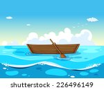 Illustration Of A Boat Floating ...