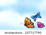 Illustration Of Butterflies...