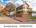 Abraham Lincoln House in Autumn in Springfield, Illinois