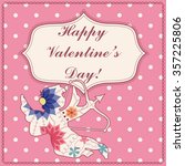 vector happy valentine day card ... | Shutterstock .eps vector #357225806