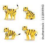 group tiger | Shutterstock .eps vector #111844943