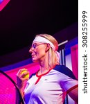 Small photo of PRAGUE, CZECH REPUBLIC - JUNE 29, 2015: Martina Navratilova, Czechoslovakian tennis player, Grevin museum. Grevin is the museum of the wax figures in Prague