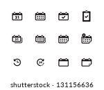 calendar icons on white... | Shutterstock . vector #131156636