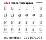 set of phone specifications and ... | Shutterstock .eps vector #1331071076