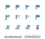 flag duotone icons for banners  ... | Shutterstock . vector #153443213