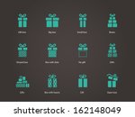 gift icons. vector illustration. | Shutterstock .eps vector #162148049